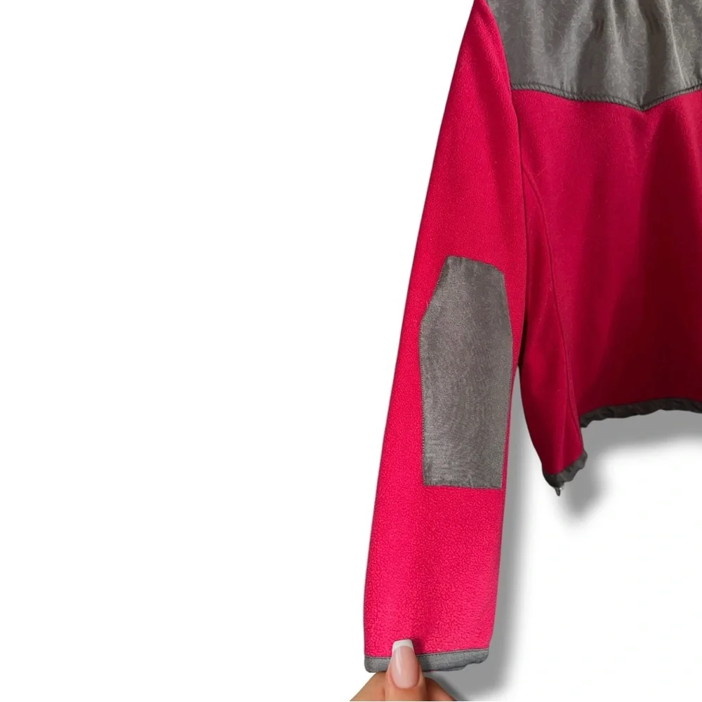Sport Savvy Cozy Retro Red & Gray Fleece Jacket Women’s M Outdoor Gorpcore 🏔️